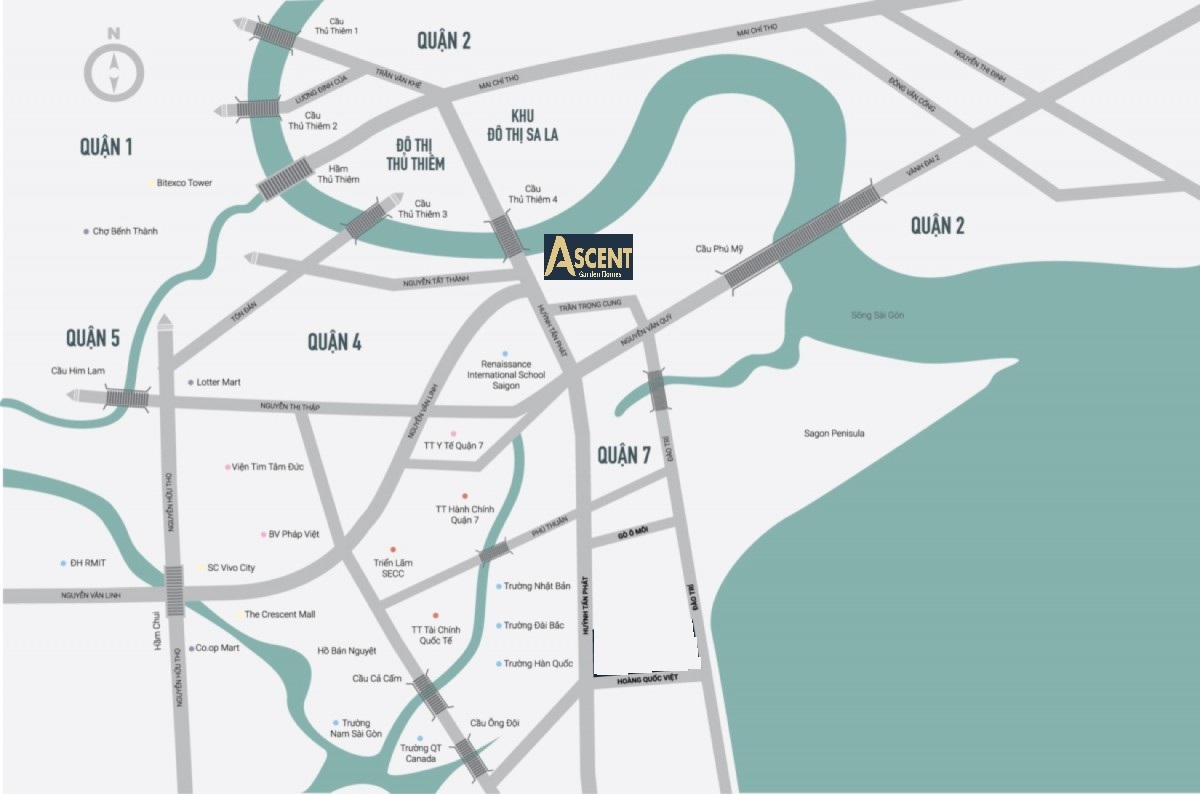 vị trí Ascent Garden Homes Quận 7 - Hotline: 0868565583