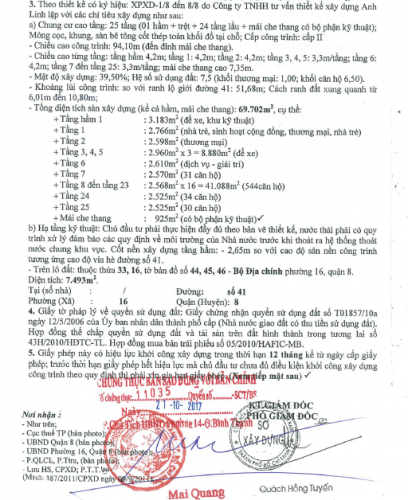 nội dung chi tiết Giấy phép xây dựng - Chủ đầu tư Minh Bình - Liên hệ ☎0868.56.55.83