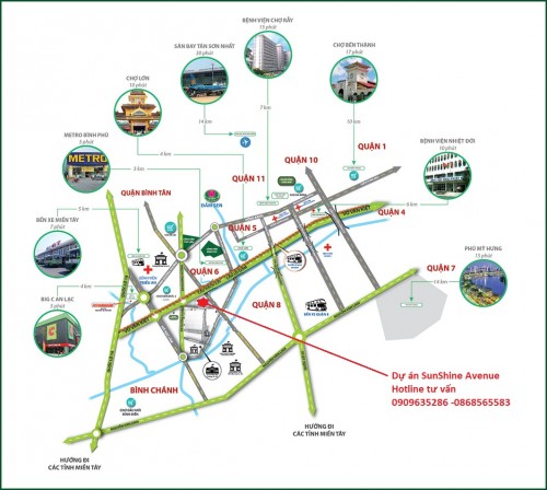 Tiện ích dự án Sunshine Avenue Quận 8 - Hotline tư vấn 0896380909 -0868565583