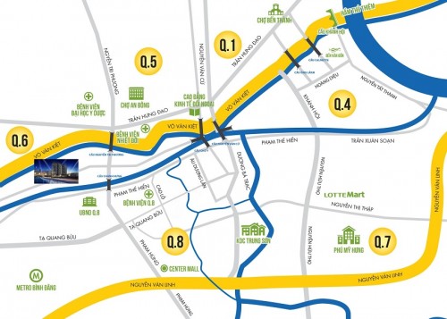 Vị trí Felisa Riverside Bến Bình Đông Quận 8 - Hotline tư vấn 0868565583